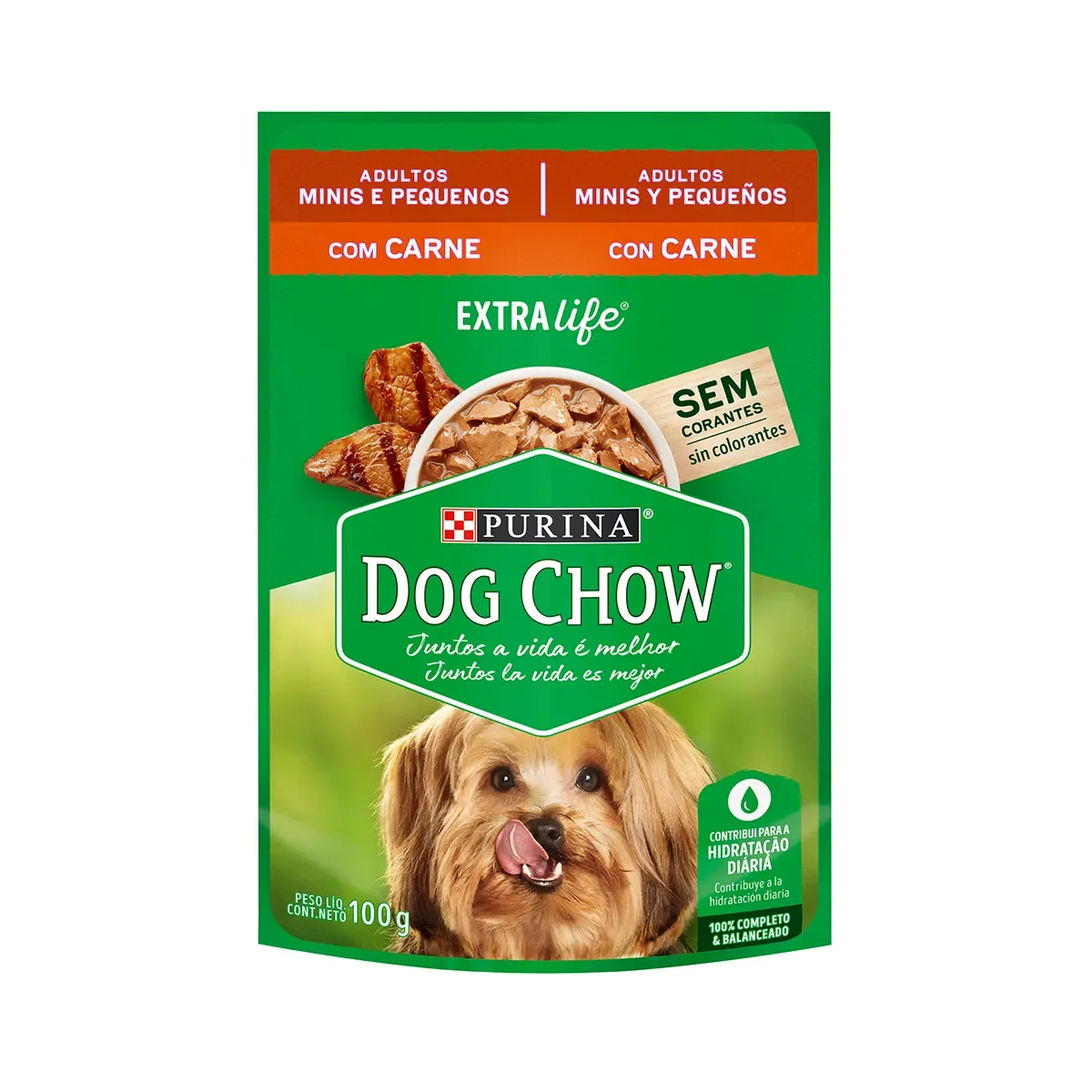 DOG CHOW SACHET ADULTO ,MINIS Y PEQUEÑOS CARNE 100 GR