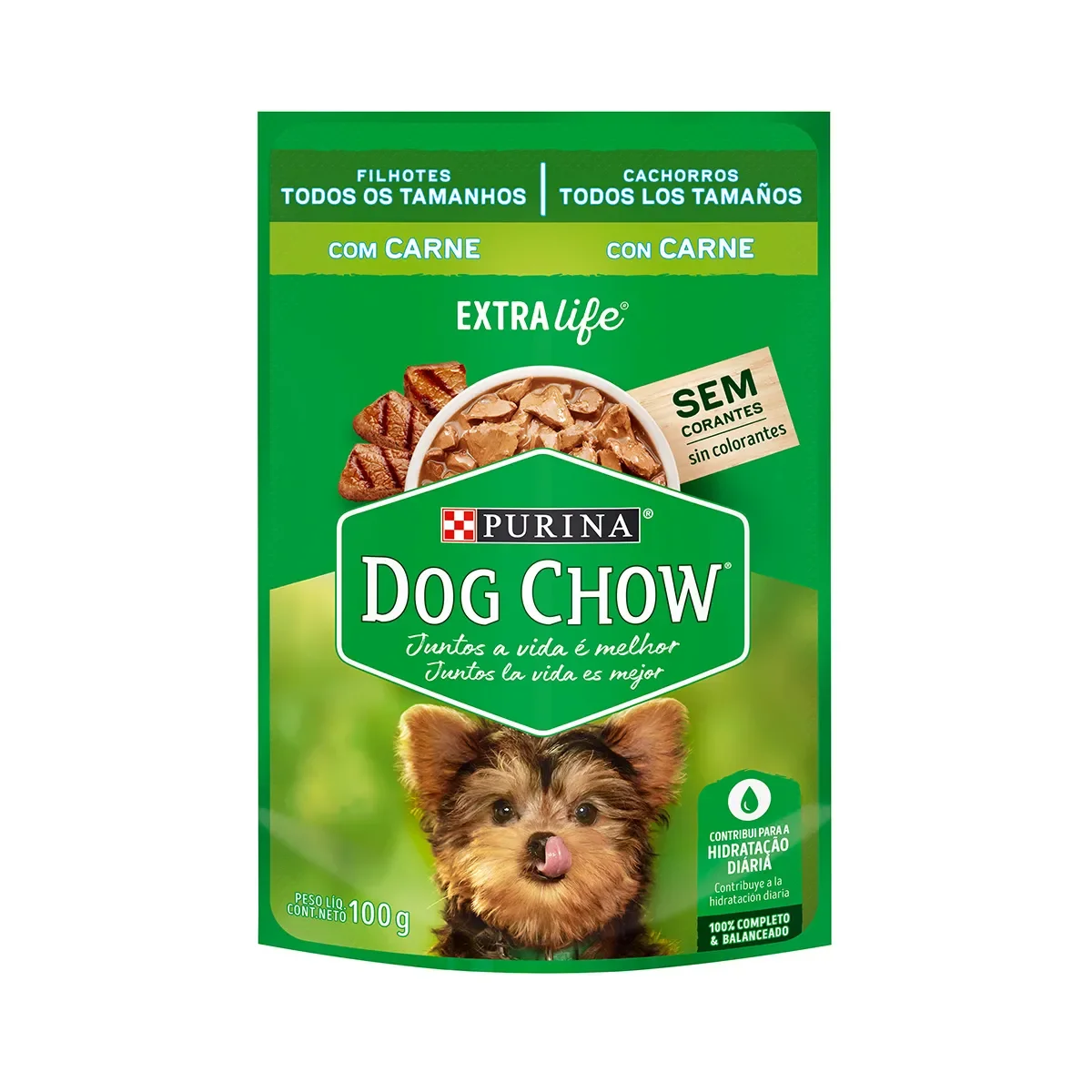 DOG CHOW SACHET CACHORRO TODOS LOS TAMAÑOS CARNE 100 GR